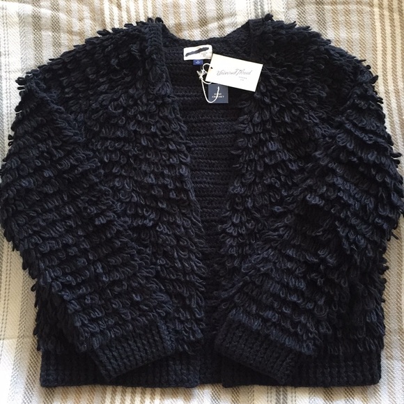 black loopy cardigan